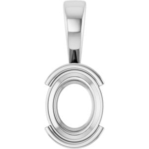 Continuum Sterling Silver 10x8 mm Oval Charm/Pendant Mounting – image 2