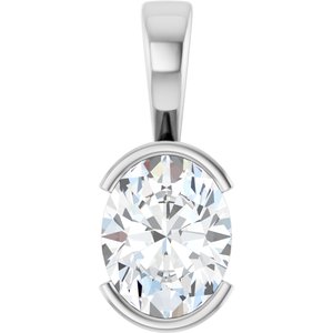 Continuum Sterling Silver 10x8 mm Oval Charm/Pendant Mounting