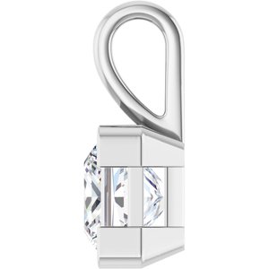 Platinum 7.5x7.5 mm Square Charm/Pendant Mounting – image 5
