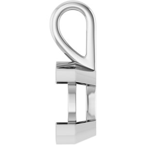 Continuum Sterling Silver 10x8 mm Oval Charm/Pendant Mounting – image 6