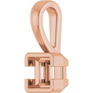 14K Rose Gold 4x4 mm Square Charm/Pendant Mounting – image 4