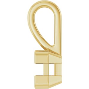 14K Yellow Gold 4x4 mm Square Charm/Pendant Mounting – image 6