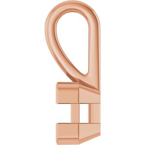 14K Rose Gold 4x4 mm Square Charm/Pendant Mounting – image 6