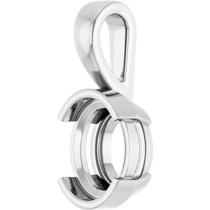 Continuum Sterling Silver 10x8 mm Oval Charm/Pendant Mounting – image 4
