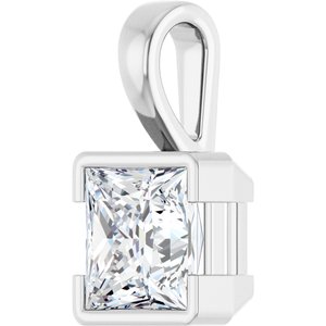 Continuum Sterling Silver 7.5x7.5 mm Square Charm/Pendant Mounting – image 3