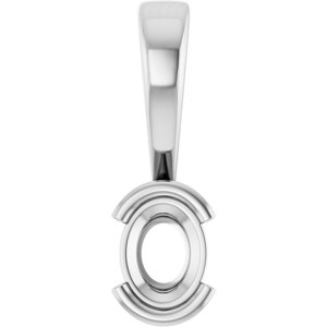 Platinum 4.5x3.5 mm Oval Charm/Pendant Mounting – image 2