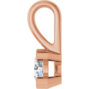 18K Rose Gold 4.5x3.5 mm Oval Charm/Pendant Mounting – image 5