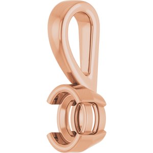 18K Rose Gold 4.5x3.5 mm Oval Charm/Pendant Mounting – image 4