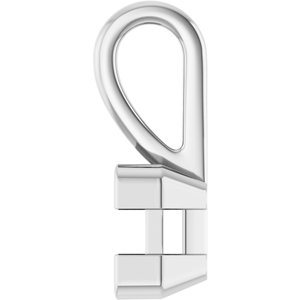 Continuum Sterling Silver 4.5x4.5 mm Square Charm/Pendant Mounting – image 6