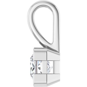 Continuum Sterling Silver 4.5x4.5 mm Square Charm/Pendant Mounting – image 5