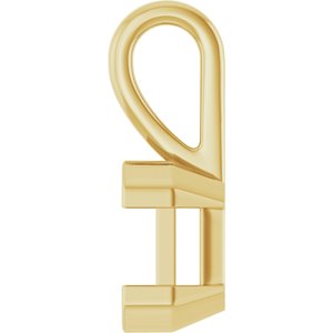 14K Yellow Gold 7x5 mm Emerald Charm/Pendant Mounting – image 6