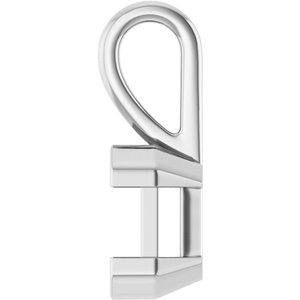 Continuum Sterling Silver 7x5 mm Emerald Charm/Pendant Mounting – image 6