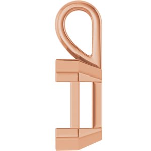 18K Rose Gold 12x10 mm Emerald Charm/Pendant Mounting – image 6