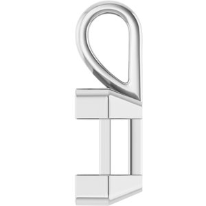 14K X1 White Gold 10x10 mm Square Charm/Pendant Mounting – image 6