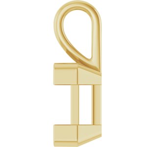 10K Yellow Gold 10x10 mm Square Charm/Pendant Mounting – image 6