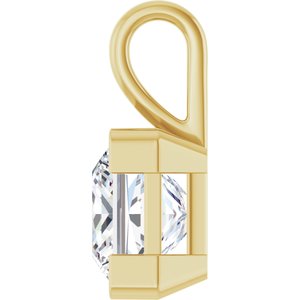 10K Yellow Gold 10x10 mm Square Charm/Pendant Mounting – image 5