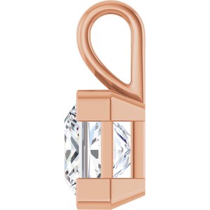 18K Rose Gold 10x10 mm Square Charm/Pendant Mounting – image 5