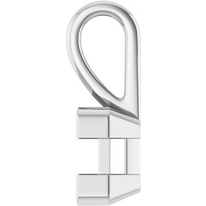 Continuum Sterling Silver 5.5x5.5 mm Square Charm/Pendant Mounting – image 6