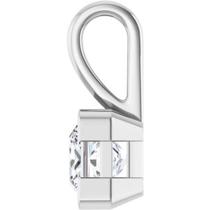 Continuum Sterling Silver 5.5x5.5 mm Square Charm/Pendant Mounting – image 5
