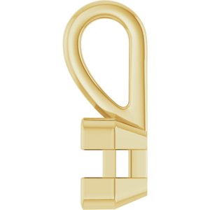 10K Yellow Gold 3.75x3.75 mm Square Charm/Pendant Mounting – image 6