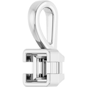 18K White Gold 3.75x3.75 mm Square Charm/Pendant Mounting – image 4