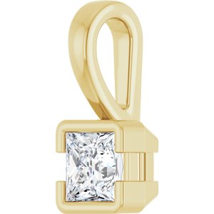 10K Yellow Gold 3.75x3.75 mm Square Charm/Pendant Mounting – image 3