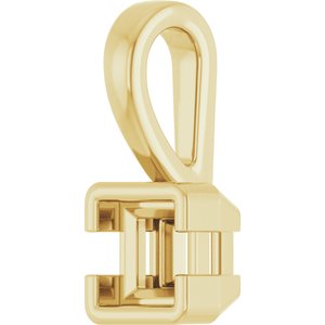 18K Yellow Gold 3.75x3.75 mm Square Charm/Pendant Mounting – image 4