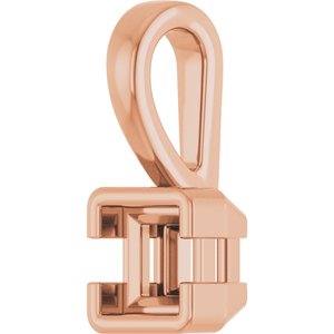 14K Rose Gold 3.75x3.75 mm Square Charm/Pendant Mounting – image 4