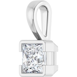 Continuum Sterling Silver 5.5x5.5 mm Square Charm/Pendant Mounting – image 3