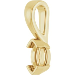 18K Yellow Gold 6x3 mm Marquise Charm/Pendant Mounting – image 4