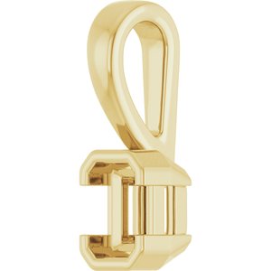 18K Yellow Gold 4.5x3 mm Emerald Charm/Pendant Mounting – image 4