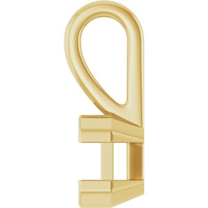 18K Yellow Gold 4.5x3 mm Emerald Charm/Pendant Mounting – image 6