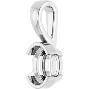 Sterling Silver 7.5x5.5 mm Oval Charm/Pendant Mounting – image 4