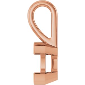 14K Rose Gold 6.5x4.5 mm Oval Charm/Pendant Mounting – image 6