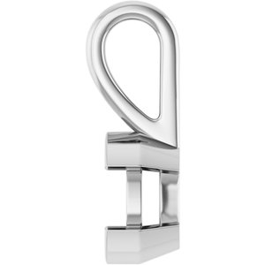 18K White Gold 6.5x4.5 mm Oval Charm/Pendant Mounting – image 6