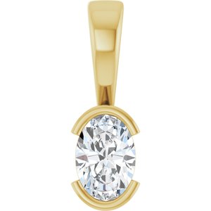 10K Yellow Gold 6.5x4.5 mm Oval Charm/Pendant Mounting