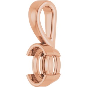 14K Rose Gold 6.5x4.5 mm Oval Charm/Pendant Mounting – image 4