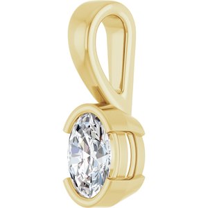 10K Yellow Gold 6.5x4.5 mm Oval Charm/Pendant Mounting – image 3