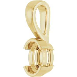 10K Yellow Gold 6.5x4.5 mm Oval Charm/Pendant Mounting – image 4