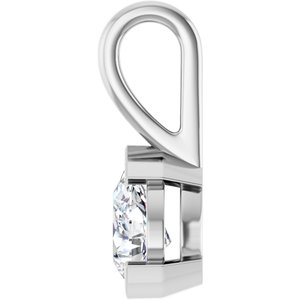 18K White Gold 7x5 mm Pear Charm/Pendant Mounting – image 5