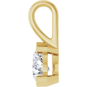 10K Yellow Gold 7x5 mm Pear Charm/Pendant Mounting – image 5