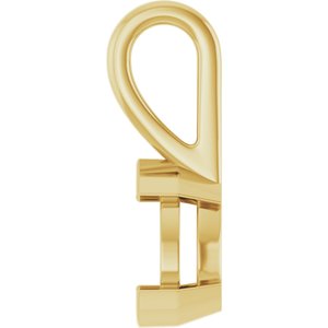 10K Yellow Gold 7x5 mm Pear Charm/Pendant Mounting – image 6