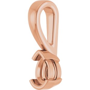 18K Rose Gold 4.5x3 mm Pear Charm/Pendant Mounting – image 4