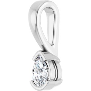 Platinum 4.5x3 mm Pear Charm/Pendant Mounting – image 3
