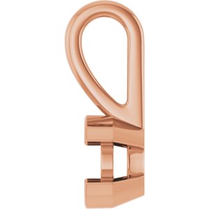 14K Rose Gold 4.4 mm Round Charm/Pendant Mounting – image 6