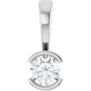 Continuum Sterling Silver 4.4 mm Round Charm/Pendant Mounting