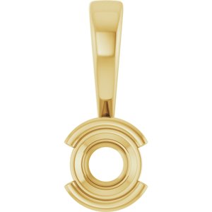 18K Yellow Gold 4.4 mm Round Charm/Pendant Mounting – image 2