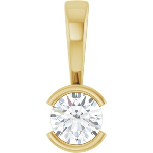 10K Yellow Gold 4.4 mm Round Charm/Pendant Mounting