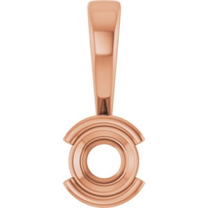 14K Rose Gold 4.4 mm Round Charm/Pendant Mounting – image 2
