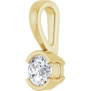 14K Yellow Gold 4.4 mm Round Charm/Pendant Mounting – image 3